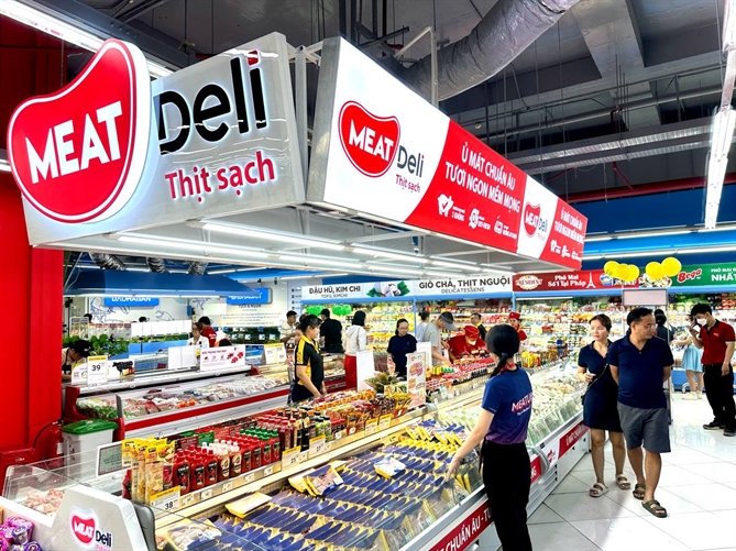 Ba động lực mở ra quỹ đạo tăng trưởng cho mảng thịt của Masan Khu vực thịt MEATDeli được trưng bày rộng sáng với đa dạng sự lựa chọn cho gia đình