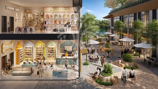 Các căn shop và shophouse được thiết kế linh hoạt, dễ dàng mở rộng cả chiều rộng lẫn chiều cao, tạo sự liên thông thoáng đãng và ấn tượng thị giác mạnh mẽ, gia tăng sức hút cho thương hiệu