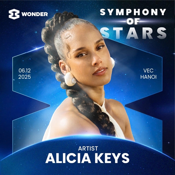 Alicia Keys, chu nhan 17 giai Grammy, se bieu dien tai 8Wonder Winter 2025