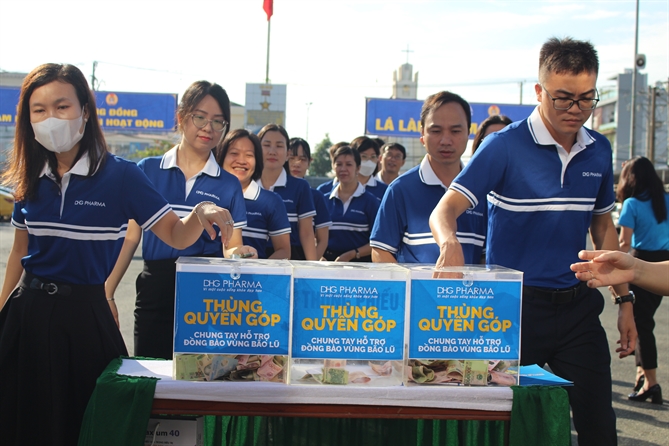 Duoc Hau Giang phat dong quyen gop, chia se tam long den voi nguoi dan vung bao lu