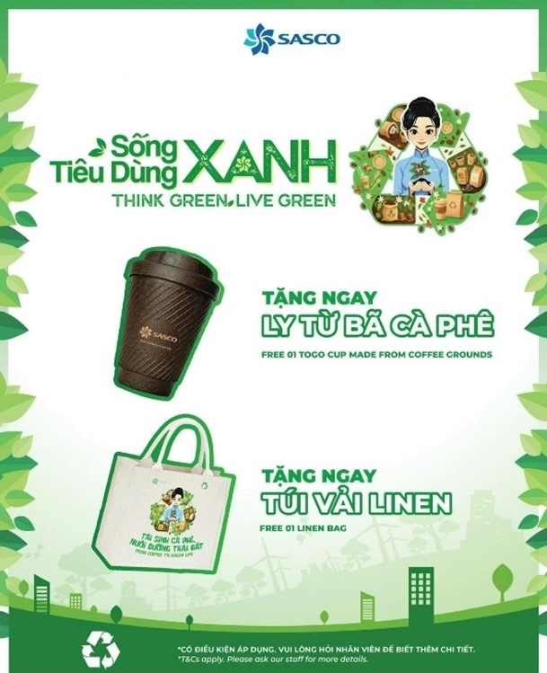 Chiến dịch Sống tiêu dùng xanh - Think Green - Live Green 2025 tại hệ thống bán lẻ SASCO nhận được sự quan tâm của du khách trong và ngoài nước