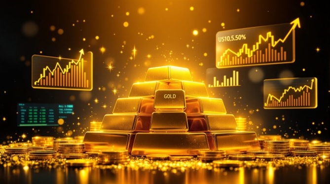 Dòng tiền đầu tư tiếp tục đổ vào vàng Ảnh: CNBC.