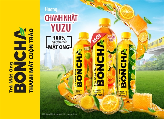 Tra Mat Ong BONCHA sang tao thanh mat, ra mat huong Chanh Nhat Yuzu thoi thuong