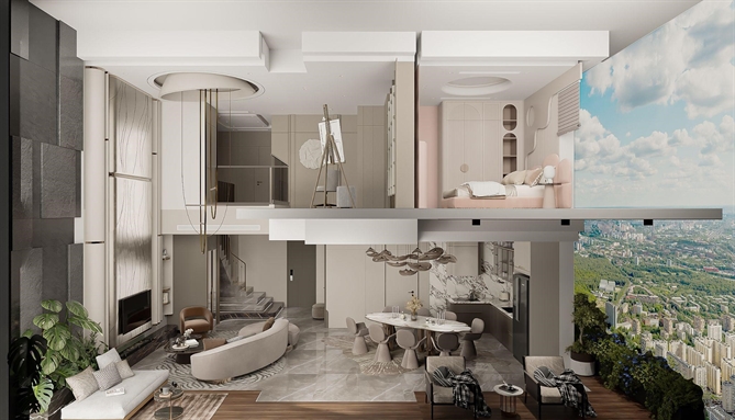 The Signature Penthouse & Duplex: Giá trị thật dần lộ diện tại lõi trung tâm Thủ Đức Thiết kế thông tầng hơn 6 mét đã giúp sản phẩm này từng bước xác lập vị trí riêng trong phân khúc căn hộ cao cấp ở Thủ Đức.