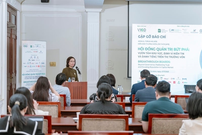 bà Hà Thu Thanh, Chủ tịch HĐQT VIOD (Viện Thành viên HĐQT Việt Nam) 