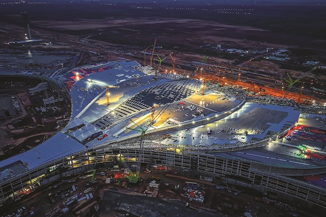 Sân bay Long Thành đang hoàn thiện. Ảnh: TL