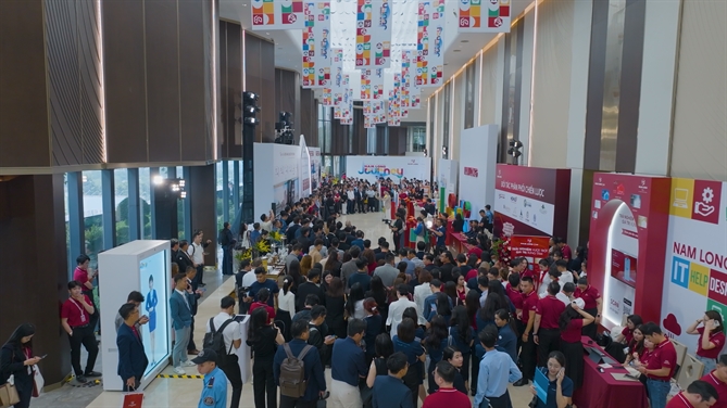 Nam Long Journey 2025: Bùng nổ ngay ngày đầu tiên với hơn 1.000 lượt khách tham dự Khu vực diễn ra sự kiện khai mạc thu hút đông đảo đối tác và khách hàng