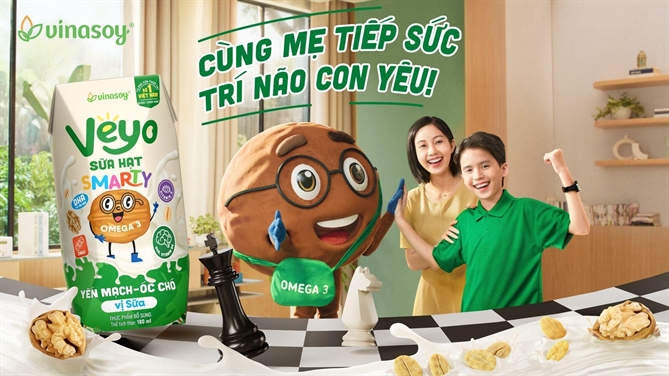 Năng lực nào giúp Vinasoy tự tin dẫn đầu ngành dinh dưỡng thực vật và kiến tạo chuẩn sữa hạt cho trẻ em Việt? Sữa Veyo SMARTY mới với các dưỡng chất từ hạt óc chó, yến mạch tiếp sức trí não và phát triển toàn diện cùng thế hệ trẻ em Việt (Nguồn: Vinasoy)