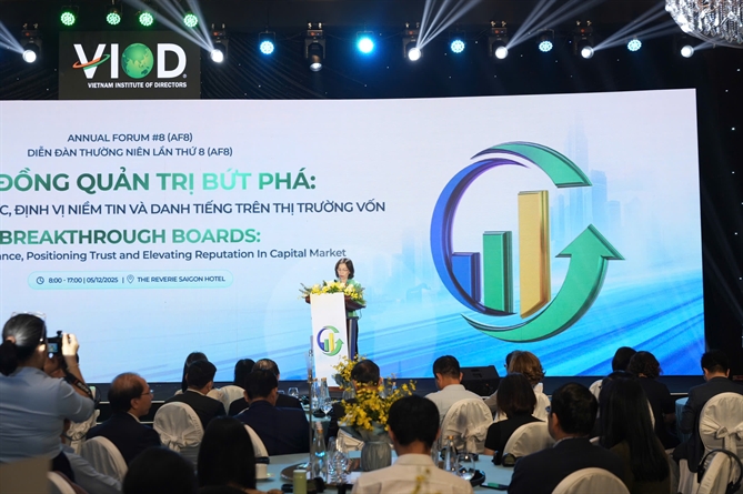 Bà Hà Thu Thanh, Chủ tịch Viện Thành viên Hội đồng Quản trị Việt Nam (VIOD).