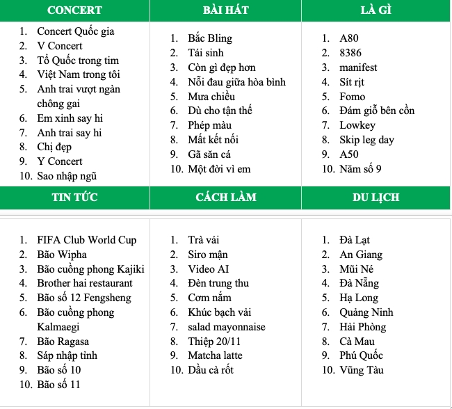 Year in Search 2025: AI ngay cang tro nen pho bien, van hoa Viet ghi dau manh me tren cac hang muc tim kiem