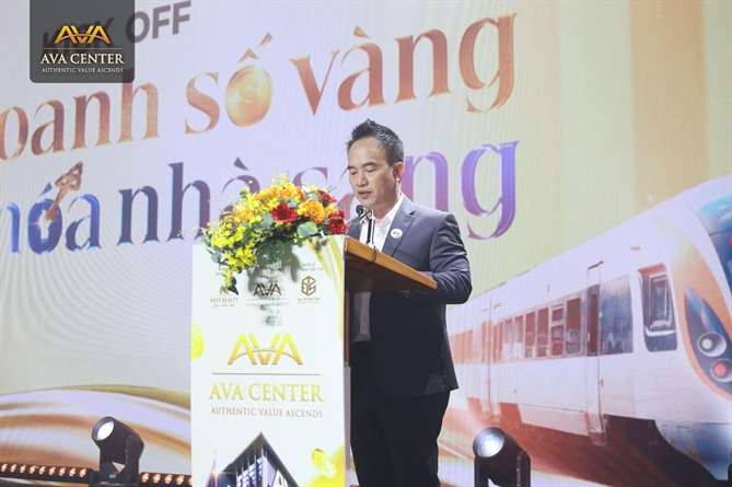 Sự kiện Kick-off AVA Center: Chạm doanh số vàng - Nhận khoá nhà sang Đại diện Tập đoàn AVA chia sẻ tại sự kiện Kick-off