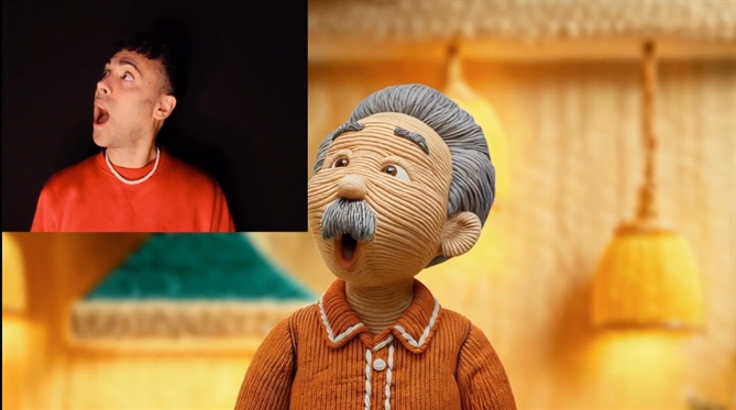 Khoảnh khắc đội ngũ sáng tạo dùng biểu cảm người thật kết hợp AI, hoàn thiện chuyển động nhân vật