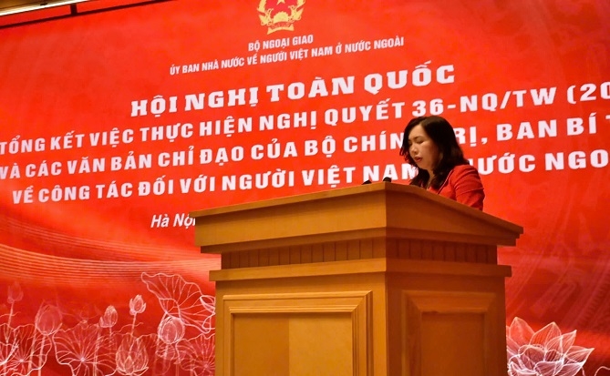 Thứ trưởng Bộ Ngoại giao Lê Thị Thu Hằng phát biểu tại Hội nghị