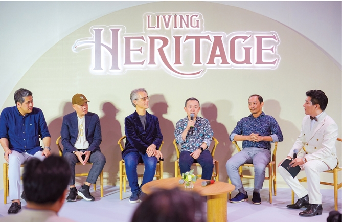 From left: People’s Artist Bùi Công Duy; Associate Professor - Doctor - Physician Phan Toàn Thắng; pianist and composer Niels Lan Doky; composer Quốc Trung; and director Phạm Hoàng Nam.