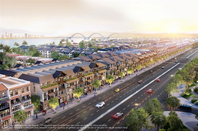 Nhà phố Boulevard Prime sở hữu vị trí mặt tiền của tuyến huyết mạch thương mại xuyên tâm Vinhomes Green Paradise