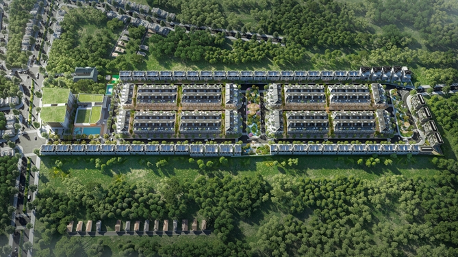 Salacia Villas có quy mô 7,2ha, quy hoạch đề cao tính riêng tư.