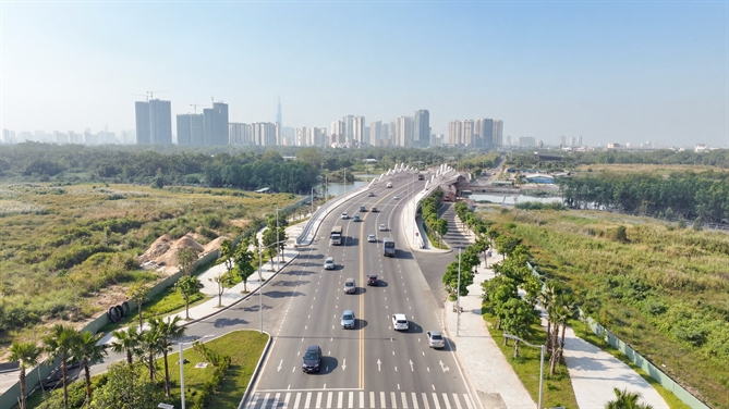 Đường Liên Phường thông xe 2 chiều rút ngắn khoảng cách đến The Global City