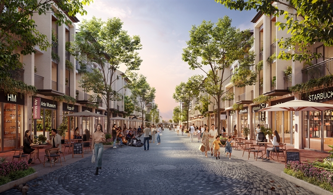 Thanh Phú Centre Point định hướng “đô thị giao thương” tại Tây TP.HCM Khu vực thương mại được quy hoạch nhằm tạo dòng người và hình thành nhịp giao thương tại dự án. Nguồn ảnh: BIM Group