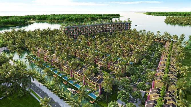 Bất động sản Nam Đà Nẵng: Chiến lược hưu trí chủ động từ tuổi 40 Casamia Balanca - khu đô thị sinh thái kề cận khu dự trữ sinh quyển thế giới Cù Lao Chàm - Hội An. Ảnh: DPG.