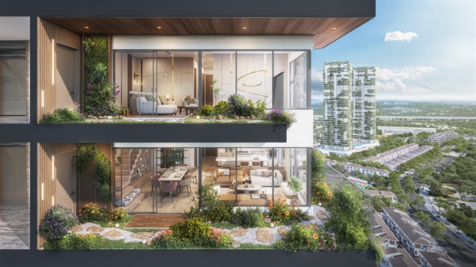 Khám phá Forest Onsen: Sản phẩm onsen trị liệu mỗi ngày từ nhà sáng lập Ecopark Căn hộ chăm sóc sức khỏe có sân vườn trước khi vào nhà tại Forest Onsen