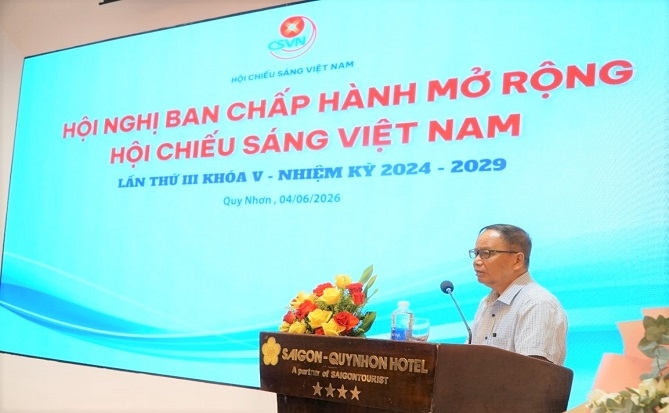 Chủ tịch Hội- PGS.TS Nguyễn Hồng Tiến báo cáo hoạt động BCH Hội CSVN năm 2026