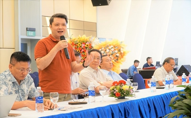 Ông Nguyễn Anh Tuấn, CTHĐTV Hapulico phát biểu tham luận tại Hội nghị BCHMR Hội CSVN năm 2026