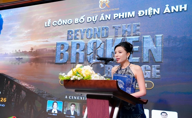 Bà Đỗ Thị Kiều Oanh, Giám đốc Cinexia Productions phát biểu tại sự kiện