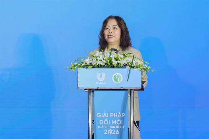 Bà Nguyễn Thị Bích Vân - Tổng Giám đốc Quốc gia, Unilever Việt Nam phát biểu tại sự kiện