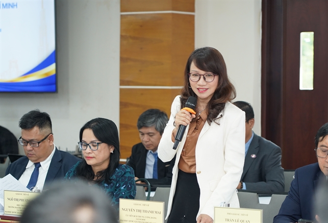 Bà Nguyễn Thị Thanh Mai - Giám đốc ĐHQG-HCM phát biểu tại buổi lễ.
