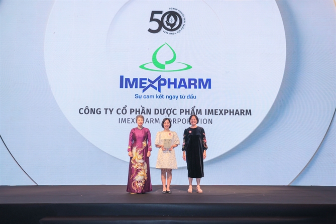 Tăng trưởng quý II hồi phục, Imexpharm bám sát các mục tiêu kinh doanh cả năm Imexpharm năm thứ 3 liên tiếp được vinh danh Top 50 Doanh nghiệp phát triển bền vững. Ảnh_ Imexpharm.jpg