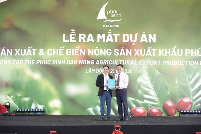 Ra mắt dự án Trung tâm sản xuất & chế biến nông sản xuất khẩu Phúc Sinh Đắk Nông