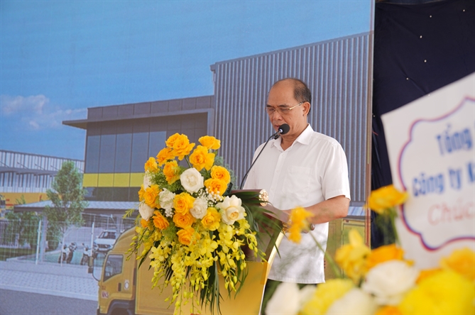 Ông Lâm Đức Thuấn_Ban Quản lý các Khu công nghiệp tỉnh Hưng Yên (HYIZA) phát biểu tại Lễ động thổ DHL North Logistics Campus
