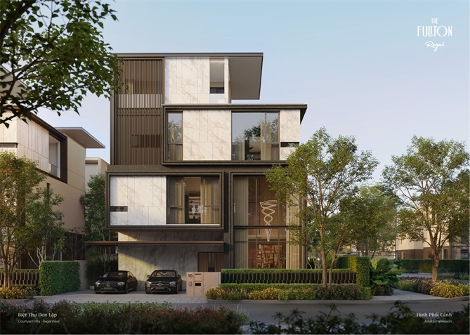 Courtyard Villa sở hữu diện mạo hiện đại, kín đáo, dành trọn chiều sâu cho không gian bên trong.