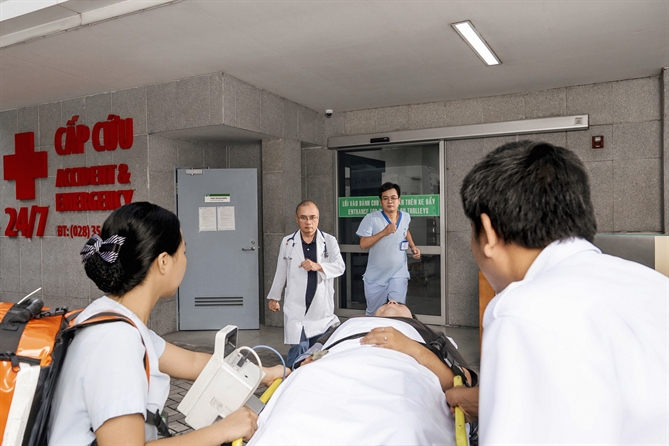 Bệnh nhân được đưa vào khoa Cấp cứu. Ảnh: Bệnh viện FV
