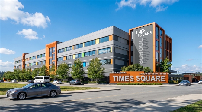 Phối cảnh kiến trúc công trình trường học Times Square Hà Nội