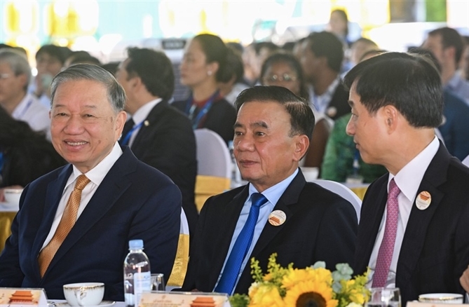 Hà Nội khởi công Dự án bảo quản, tu bổ, phục hồi Điện Kính Thiên Tổng Bí thư, Chủ tịch nước Tô Lâm đến dự sự kiện.