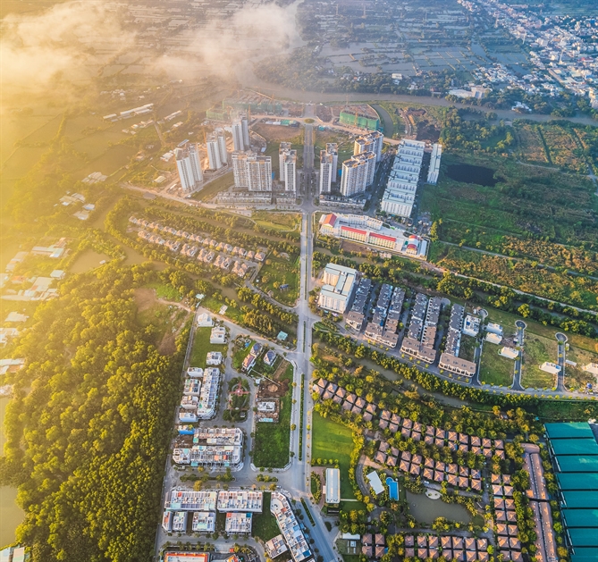 Mizuki Park được kiến tạo nương theo địa thế tự nhiên vốn có của vùng đất.