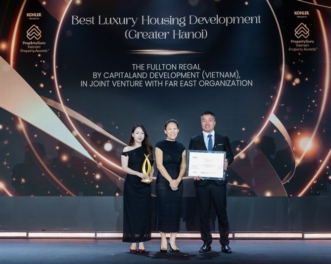 CapitaLand Development được vinh danh tại PropertyGuru 2026 về phát triển bền vững, đóng góp xã hội và thiết kế xuất sắc Dự án The Fullton Regal xuất sắc chiến thắng hạng mục Dự án nhà ở hạng sang xuất sắc (khu vực Hà Nội mở rộng)