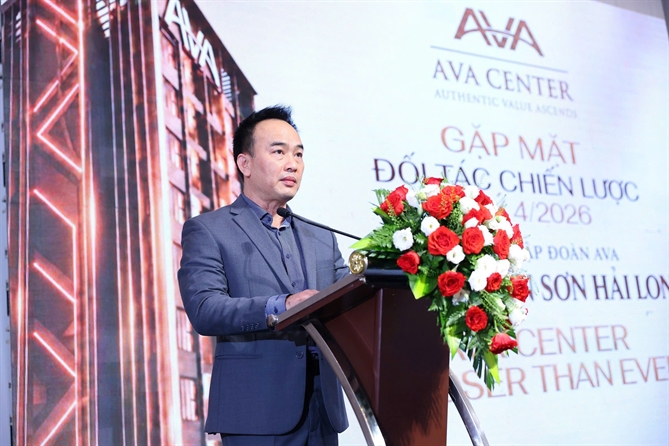 Dấu ấn AVA Group tại sự kiện gặp mặt đối tác chiến lược quý IV/2026 Ông Nguyễn Sơn Hải Long - Chủ tịch Tập đoàn AVA phát biểu tại sự kiện
